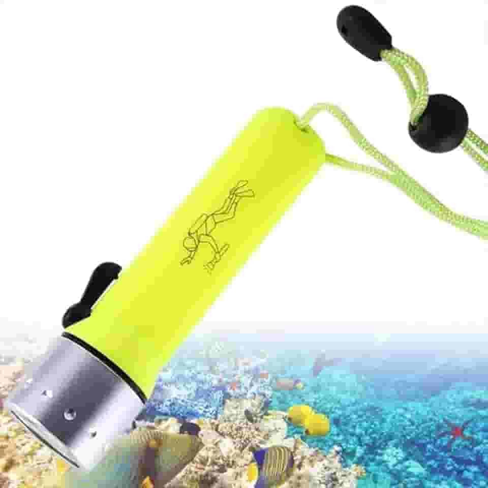 Lanterna de Mergulho Lanterna Subaquática para Mergulho 2000 Lumens Tocha Subaquática para Mergulho Noturno Snorkeling