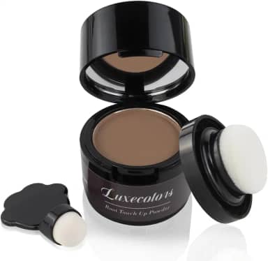 Luxecolors Pó Corretivo Para Cabelos Ralos E Cobertura De Fios Brancos - Sobrancelhas Manchas Calvas Mulheres (Castanho)