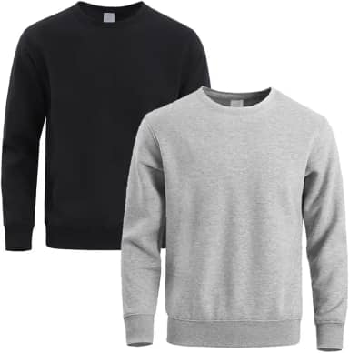 Moletom de Frio Masculino Liso Gola Redonda Macio e Leve