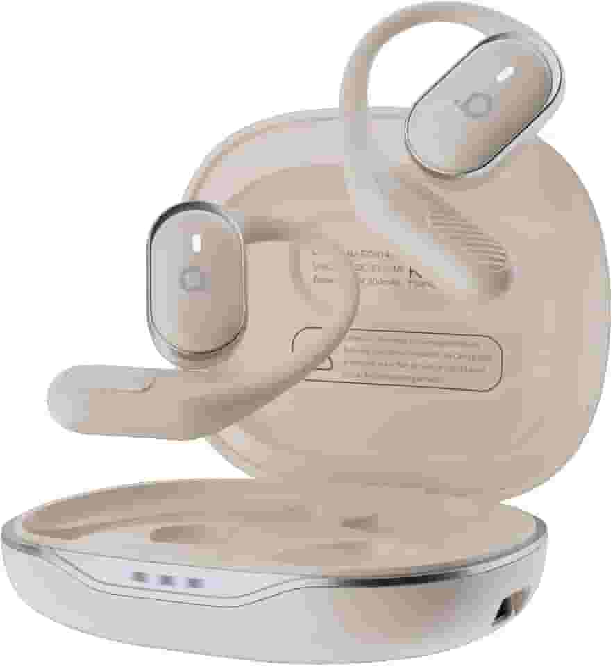 Fone De Ouvido Bluetooth Esportes, Basike T6, IPX5/OWS Fone de Ouvido Estéreo Hi-Fi, Suporta Chamadas de Voz, 60 Horas em Standby Para Corrida e Exercícios ao Ar Livre (Branco)