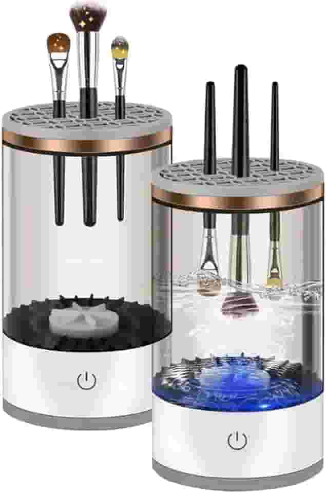 Limpador Automático de Pincéis de Maquiagem, Elétrico USB, com Esterilização UV, 7000rpm, Lava, Seca e Armazena