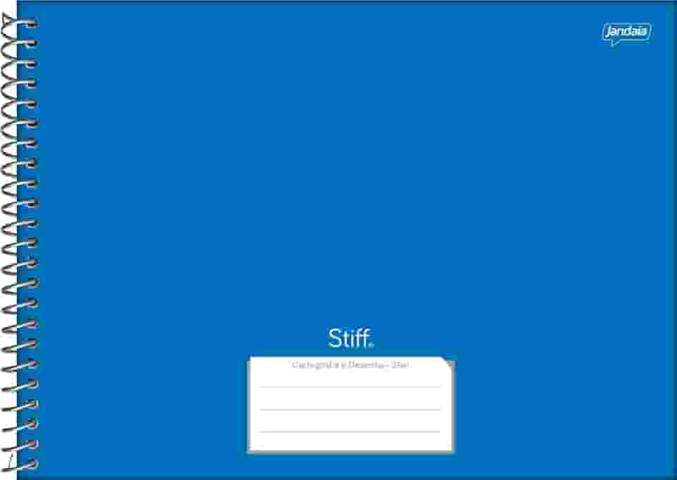 Jandaia - Caderno de Desenho e Cartografia Espiral CD 80fls Stiff Slim Azul