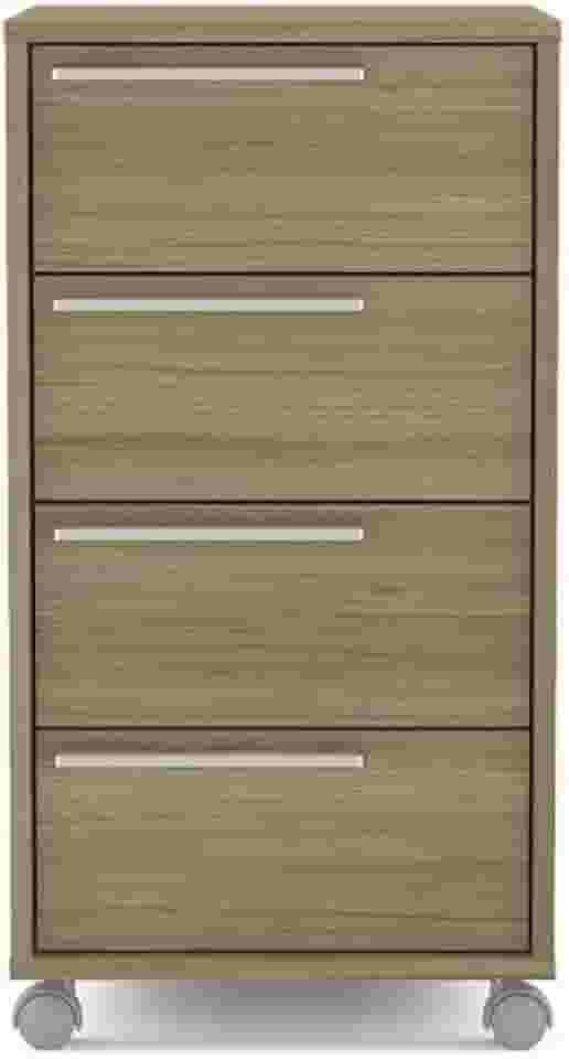 Gaveteiro Maia 4 Gavetas com Rodízios Castanho Politorno