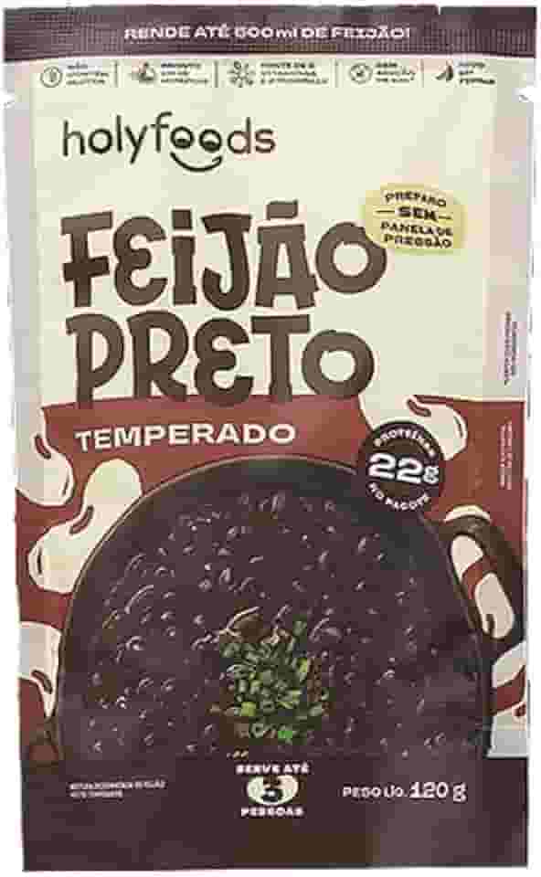 Feijão Preto Temperado Holyfoods 120g
