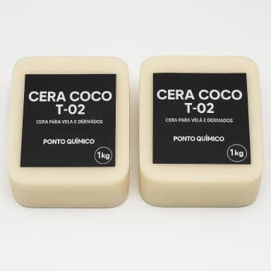 Cera de Coco para Velas 2kg – 100% Vegetal T-02 Ponto Química – Alta Performance, Ideal para Velas Artesanais e Aromáticas