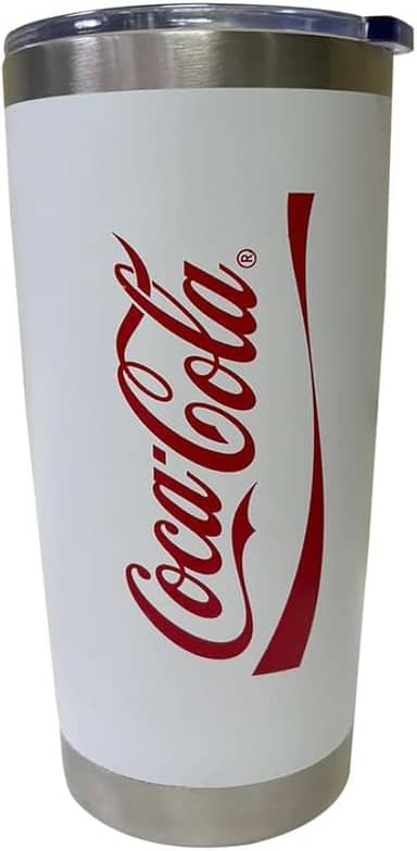 Haüskraft- Copo térmico com tampa Coca- Cola branco 500ml