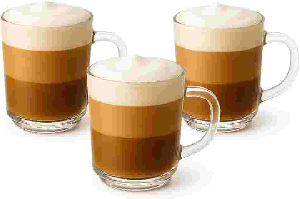 Conjunto 3 Canecas Em Vidro 210ml Xícaras De Café Chá - Ruby