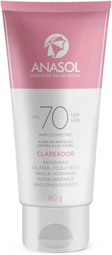 Anasol - Protetor Solar Facial FPS 70 Clareador 60g