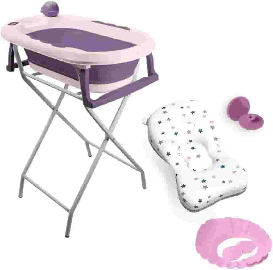 Banheira Dobrável Com Suporte e Acessórios YPB190 Lilás Yuupi
