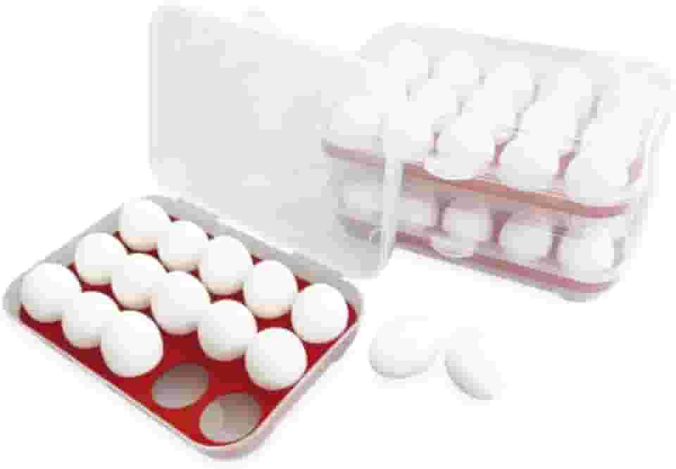 Forma Guardar Ovo Para Geladeira Porta 15 Ovos Com Tampa