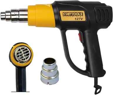 Soprador Térmico 2000W 220V com Bico Removível, Controle de Temperatura e Fluxo de Ar Ajustável, Ideal para Decapagem de Tinta, Solda Plástica, Secagem, Encolhimento de Tubos e Uso Profissional