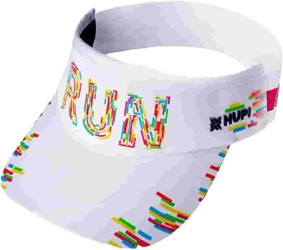 Viseira Para Corrida HUPI Run Colors Branca