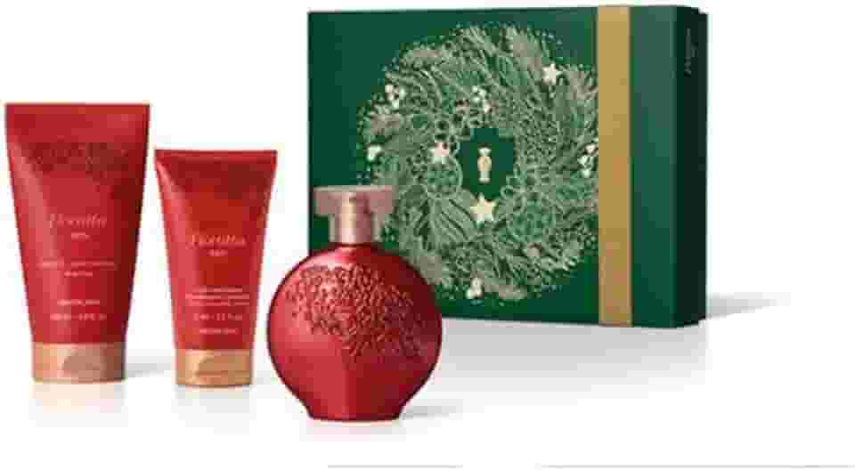 Kit Presente Floratta Red 3 Itens. (Desodorante colônia 75ml, Loção desodorante hidratante corporal 75ml, E sabonete liquido 150ml + caixa de presente)