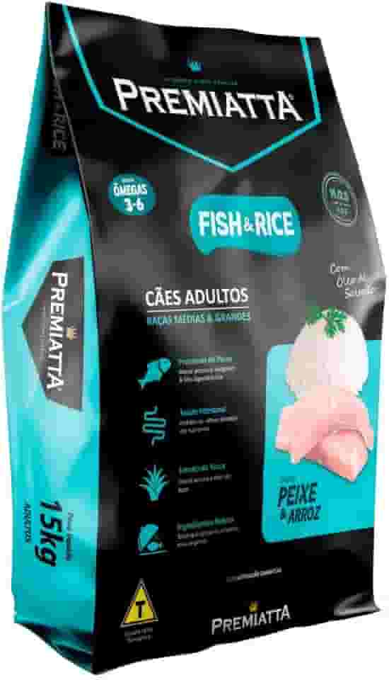 Premiatta Ração Nutricare Fish E Rice Cães Adultos Raças Médias E Grandes 15Kg