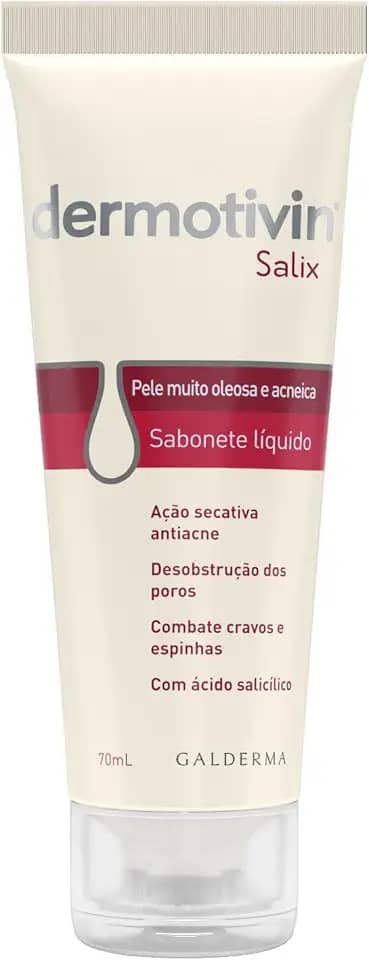 Dermotivin Sabonete Líquido Facial Para Acne Salix 70ml