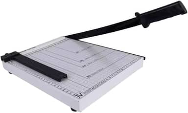 GUILHOTINA DE PAPEL A4 EM AÇO COM TRAVA ATÉ 12 FOLHAS