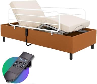 Cama Hospitalar Motorizada Articulada Zeus com Colchão D28 Original Capa Grades Cadeirante Acamado Idoso