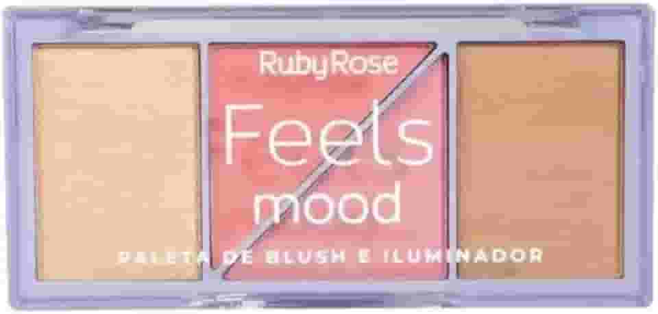 Paleta De Blush E Iluminador Feels Mood HB75292 Ruby Rose