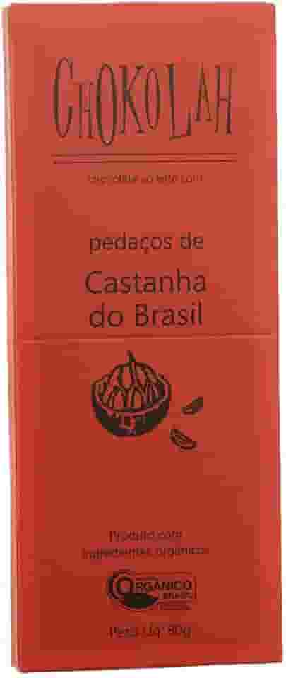 Chocolate ao leite com pedaços de castanha do Brasil CHoKolaH 80g