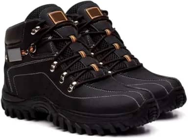 Bota Masculina Trilha e Aventura Solado Antiderrapante, Confortável e Resistente para Caminhadas e Uso Diário