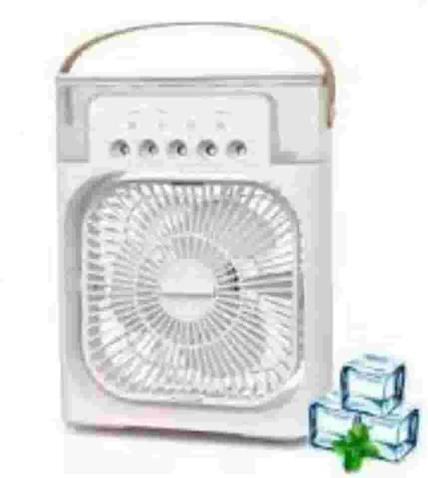 Mini Ar Condicionado Portátil 4 em 1 USB – Ventilador, Umidificador, Climatizador e Resfriador de Ar, Silencioso e Econômico