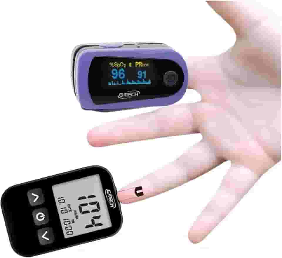 Kit Oximetro De Dedo + Aparelho De Medir Glicose Tiras