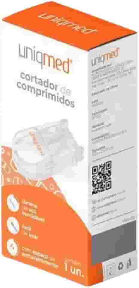 Cortador Comprimidos Lâmina Em Inox E Porta Remédio Uniqmed