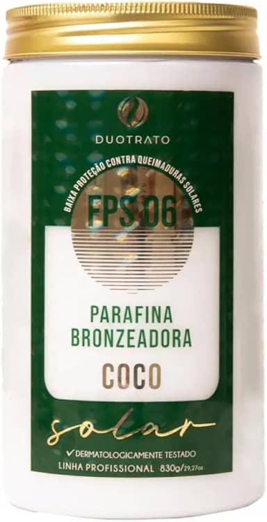 Parafina bronzeador acelerador de bronzeado Duotrato 830g (Coco)