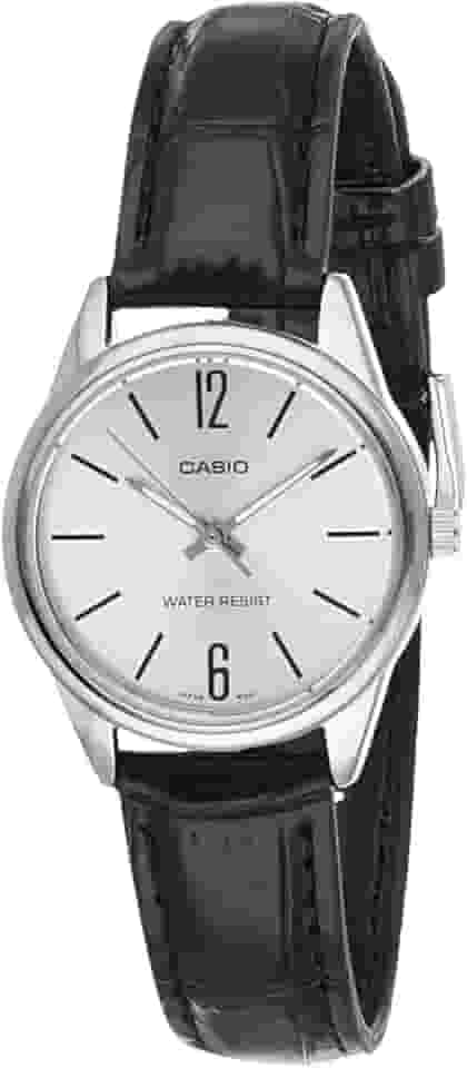 Relógio Feminino Casio Analógico LTP-V005L 7BU - Prata Couro