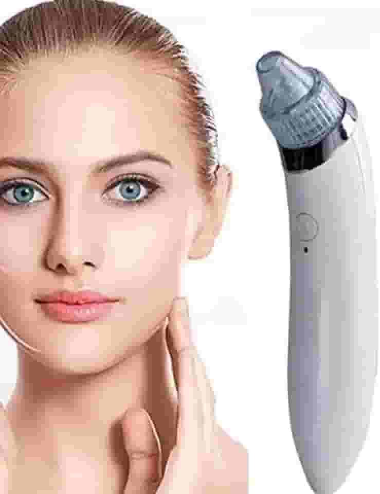 Removedor Elétrico de Cravos e Espinhas, Limpador Facial USB com 4 Cabeças, Sucção Ajustável 3 Níveis, Aparelho de Vácuo para Limpeza Profunda dos Poros, 5x4x20cm