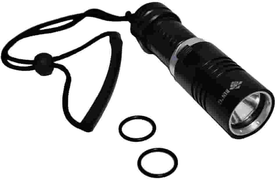 Lanterna Mergulho Cree T6 Recarregável à Prova Dágua 100m GB601