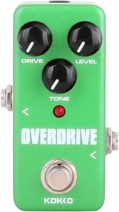 Mini Pedal de Efeitos Overdrive, Processador de Som com Efeito Valvulado Quente e Natural, para Guitarra e Baixo