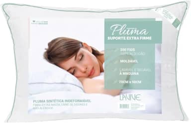 Travesseiro 50cm x70cm De Pluma de Ganso Sintética Suporte Extra Firme - Lavive
