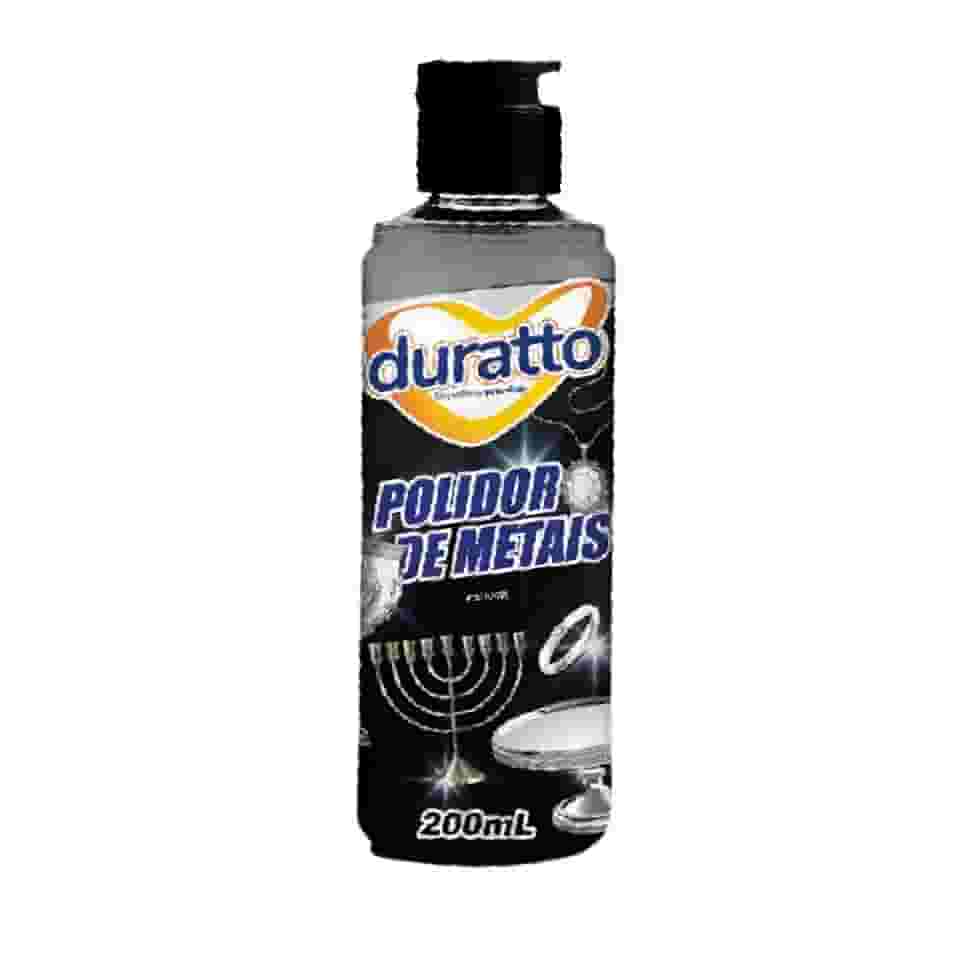 Duratto Polidor de Metais, Limpador e Protetor, 200ml, Brilho Prolongado