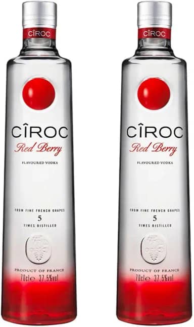 KIT 02 CIROC RED BERRY VODKA FRANCESA 750ML
