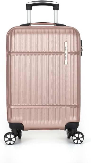 Mala de Viagem de Bordo 10kg Rígida ABS Padrão ANAC - Polo King Luxcel MF10443PK (Rose)