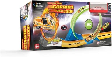 Pais & Filhos - Pista De Corrida Com Loop, 10 Peças