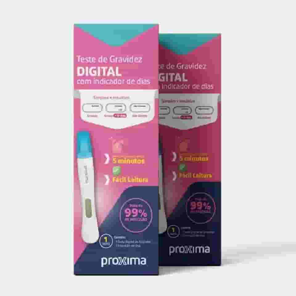 Teste de Gravidez Digital com Indicador de Dias - Proxima Alive