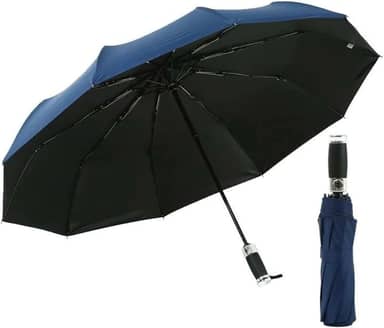 Guarda Chuva Dupla Face Blackout Reforçado Contra o Vento, Proteção UV, Sombrinha Manual e Dobrável que Cabe na Bolsa