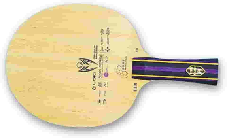 Raquete Loki K3 Clássica Profissional para Tênis de Mesa, 5 Folhas de Madeira, 2 Folhas de Carbono, Ofensiva