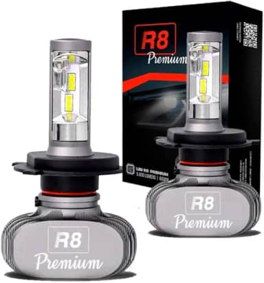 Kit Lampada Led Ultra Led R8 Premium H7 6000k 4000 Lumens