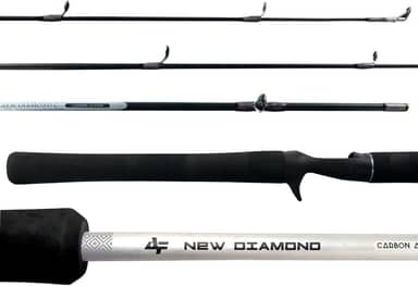Albatroz New Diamond C562M, Vara de Pesca em Fibra de Carbono, 1,68m, 2 Partes, Ação Média