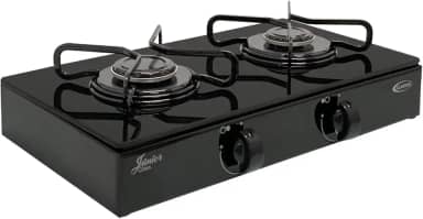 Fogão a Gás portátil Clarice Junior 2 Bocas glass preto