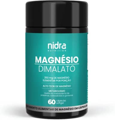 Magnésio Dimalato Premium | 60 Cápsulas Softgel | Nidra Nutrition