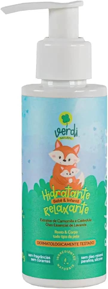 Loção Hidratante Relaxante Corpo Rosto Vegano Ingredientes Naturais Bebê Infantil Verdi Natural