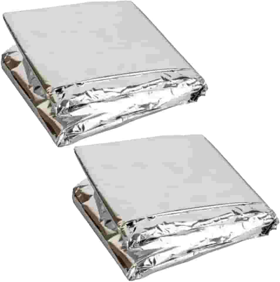 Kit 2 Cobertores Manta Térmica Aluminizada Isolante Emergência Resgate