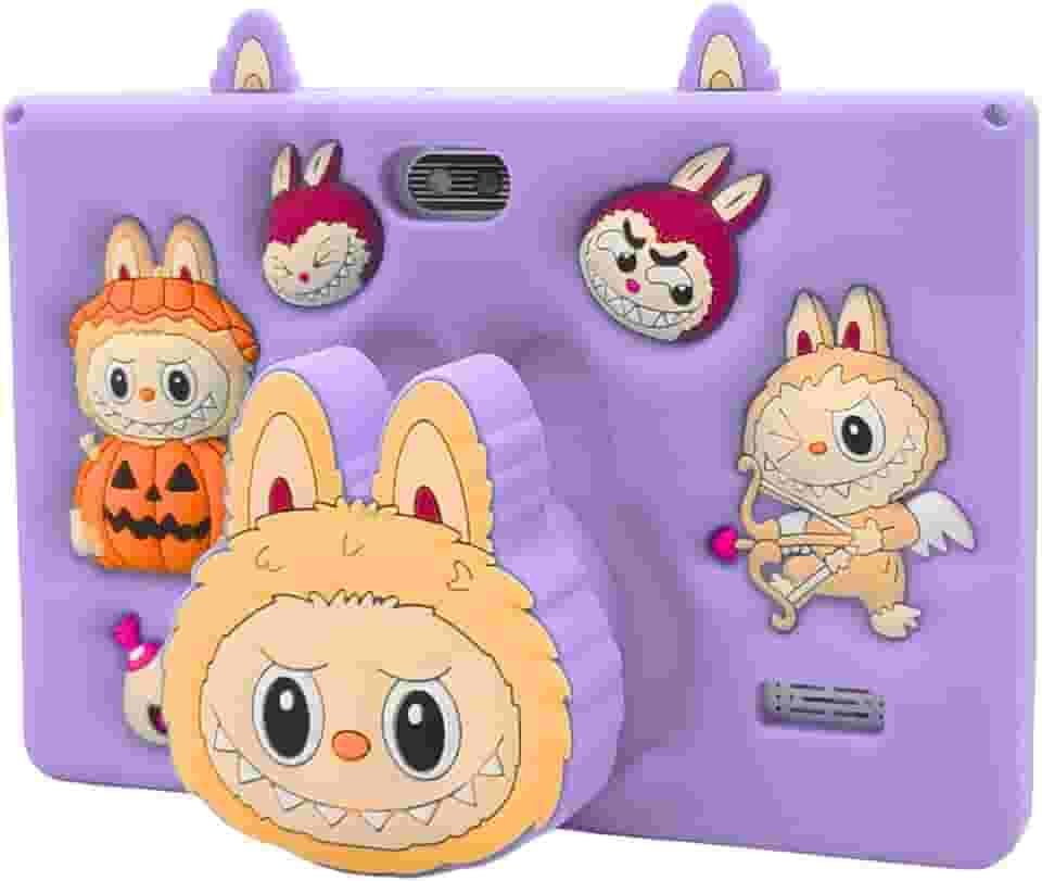 Tablet Infantil Kids E15 Tela 7" IPS 128GB / 8GB RAM Bateria 4000 mAh, Câmera 8MP, Android 12 com Capa Silicone e Alça para Entretenimento e Jogos (Roxo)