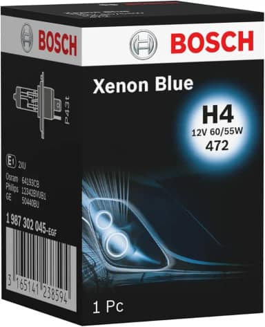Bosch Lâmpada H4 Bosch Xenon Blue - 12V 60/55W Halógena, Caixa