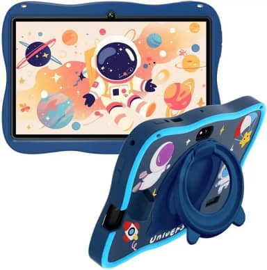 Tablet Infantil Educativo 64GB 4GB RAM 7' Android 13 Capa Resistente Controle Dos Pais Wi-Fi Bluetooth PlayStore YouTube Estudo Jogos Touch Caneta Câmera (Azul)
