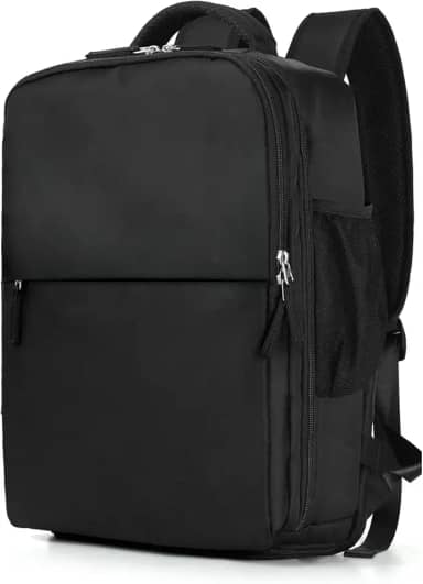 Mochila de viagem grande feminina, bagagem de mão, mochila impermeável para fazer trilha e esportes ao ar livre, mochila escolar, E preto
